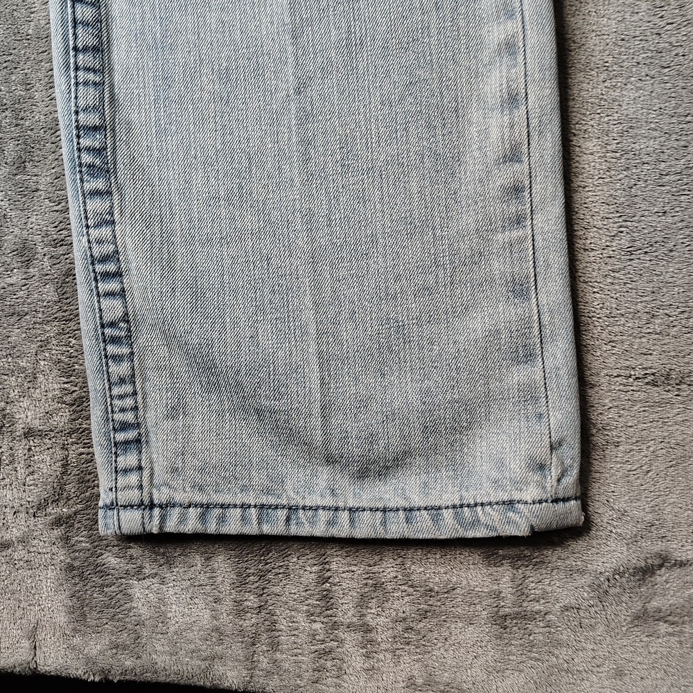 Ecko Unltd Jeans Mens 34x32 Blue Baggy Loose Fit Y2K Skater Embroidered Wide Leg - Picture 6 of 16